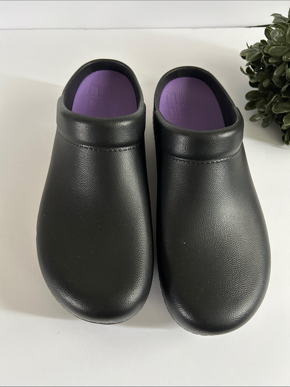 Dansko Black Clogs with Purple Insole - Picture 3 of 10